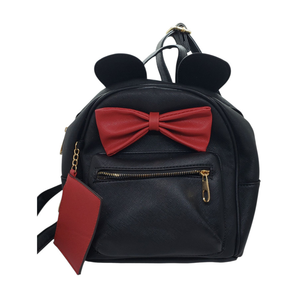 Mouse Ears Mini Backpack Purse & Coin Wallet Faux Leather Disney NWOT